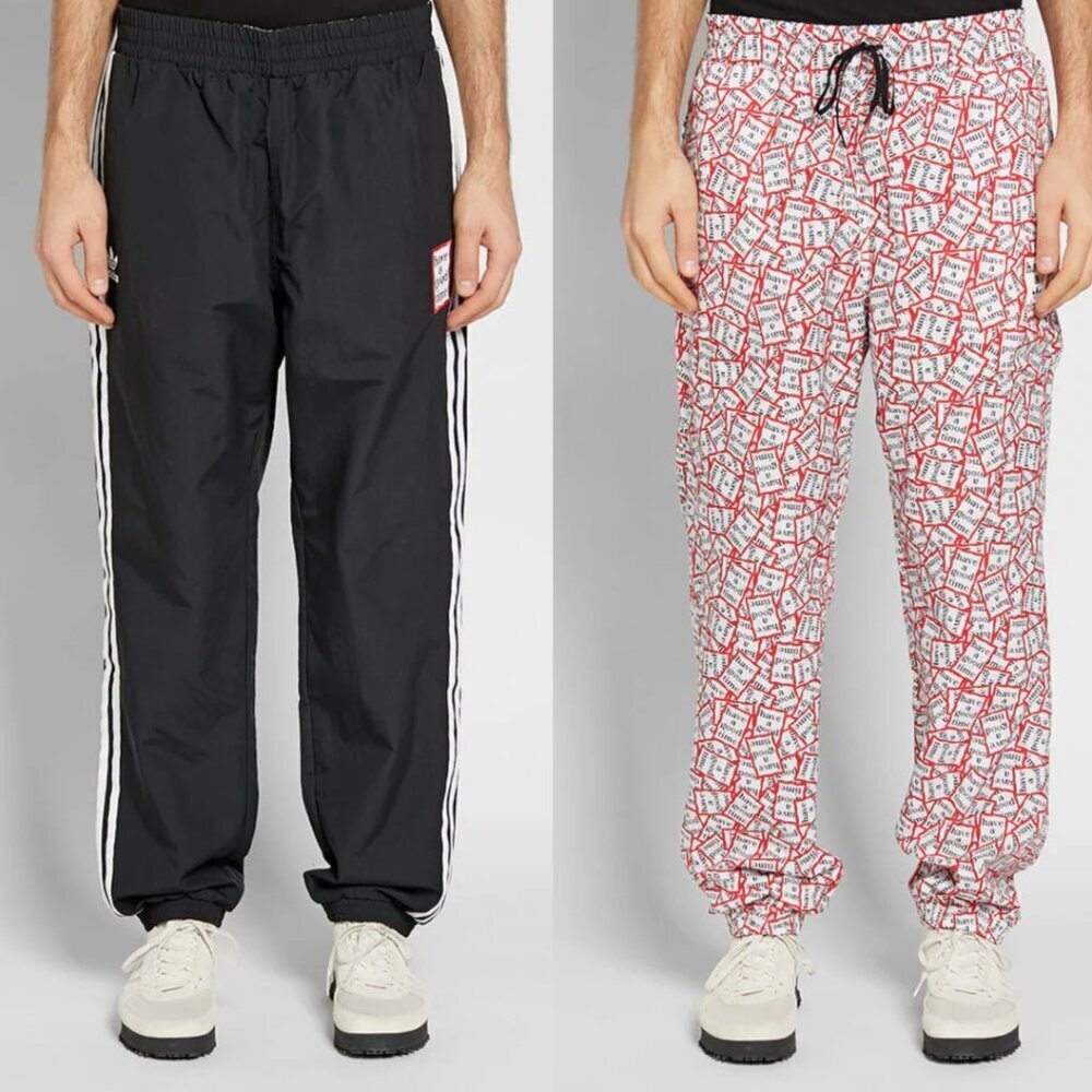 Adidas x Have A Good Time Reversible Track Pants All Over Print Black Red